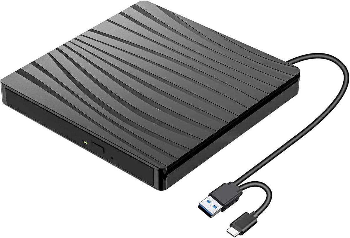 Draagbare Externe CD DVD Drive USB-C en USB 3.0 voor Laptop en Desktop