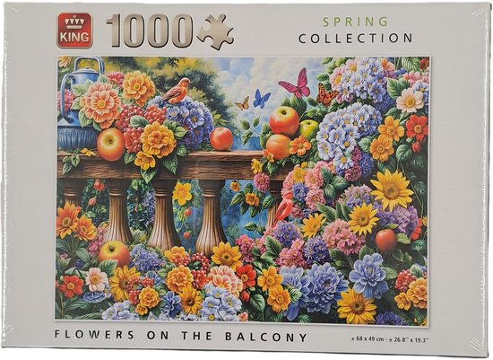 KING Puzzel Flowers on the Balcony 1000 stukjes