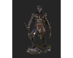 Viking Twin Axe Figurine – De Kracht van de Noormannen - Beeld - Brons - 16cm
