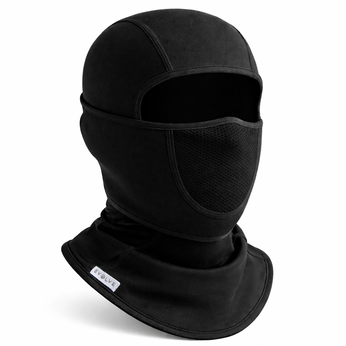 Fit Evolve Bivakmuts Balaclava – Ademend Gezichtsmasker en Helmmuts voor Ski Fiets Motor en Koude Dagen Zwart