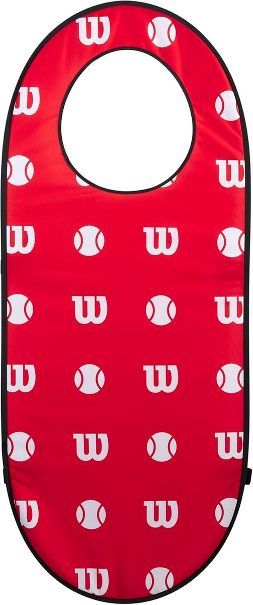 Tennis Trainingsdoel Pop-Up Net - Verstevigd Satijn Vezel - Rood/Wit