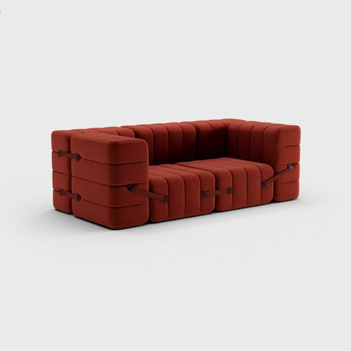ambivalenz modulaire bank curt - 7 elementen - rood