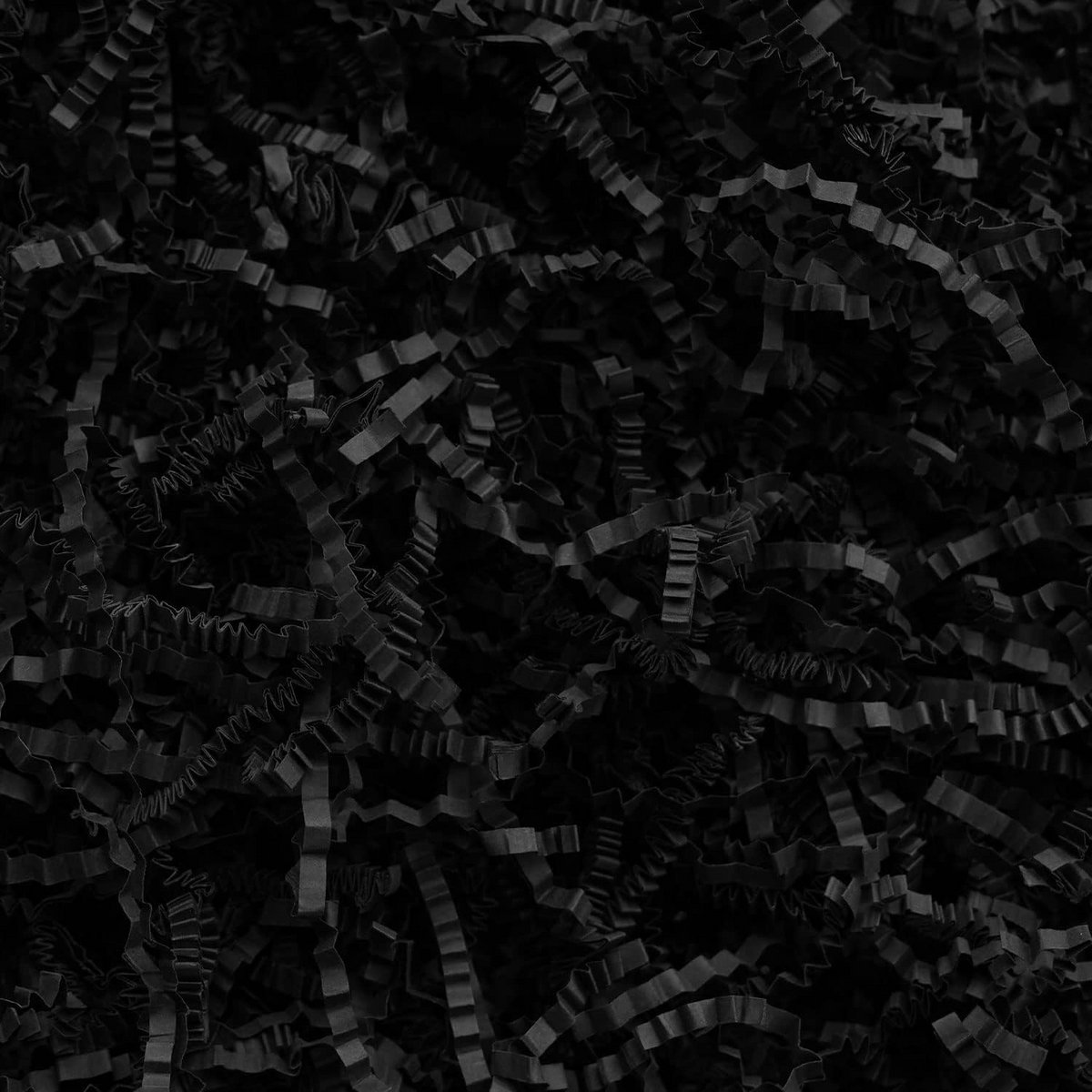 Zwarte Raffia Papier Geknipt Vulmateriaal (900g) - Decoratieve Crinkle Cut Shred voor Cadeauverpakking en Mandvulling