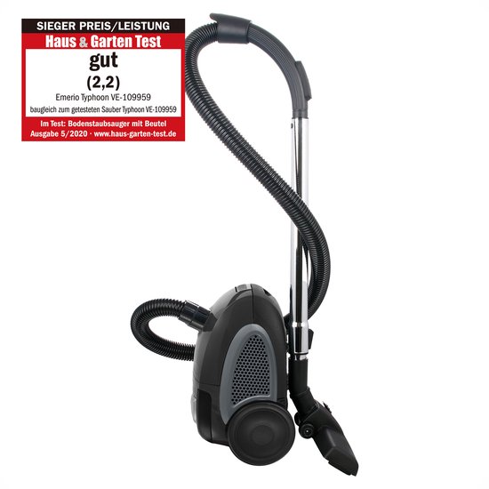 Emerio Stofzuiger met Zak - 2 Liter - Snoerlengte 4,5m - 800W - VE-109959.14 - Vacuum Cleaner Zwart