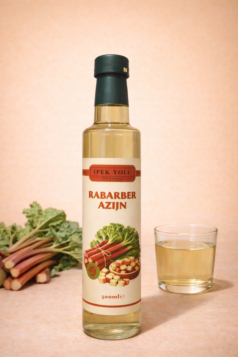 Ipekyolu - Rabarber Azijn - 500ml - 100% Natuurlijk - Zonder Toevoegingen - Isgin Koku Sirkesi - Iskin Koku Sirkesi - Sirke