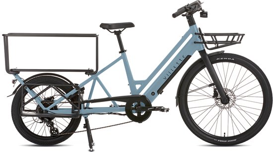 Villette la Famille elektrische longtail transportfiets 10 Ah blauw