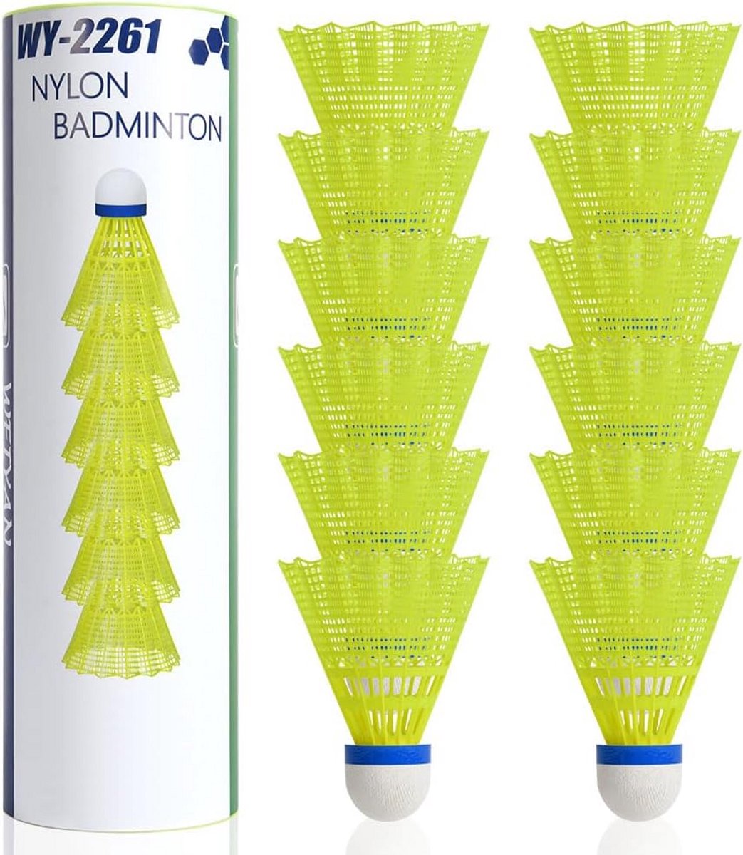 12x Badmintonbal Set - Professionele Sports Artikelen voor Binnen en Buiten
