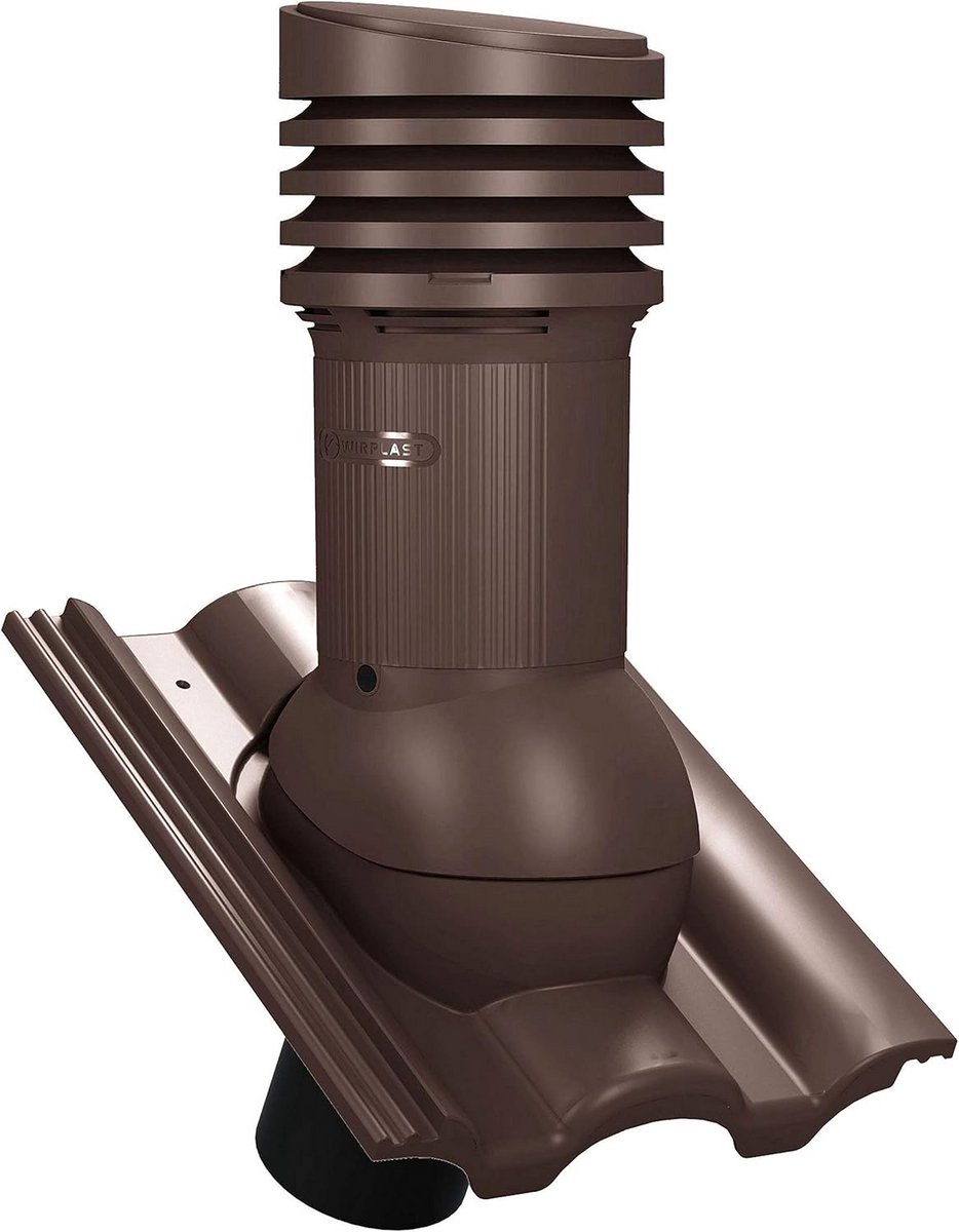 Ventilatiepijp voor Open Haard DN125 - Universele Dakdoorvoer voor Dakpannen (RAL 8017 - Bruin)