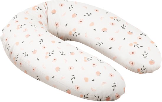doomoo Buddy - Zwangerschapskussen & Voedingskussen - Ergonomisch - Microkorrels - Biologisch katoen - 180 cm Peaches