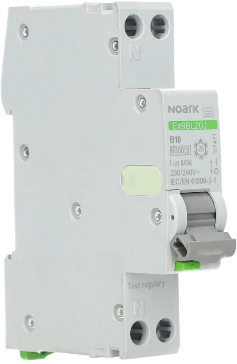 Noark aardlekautomaat B10 1P+N 30mA Type A (117471)