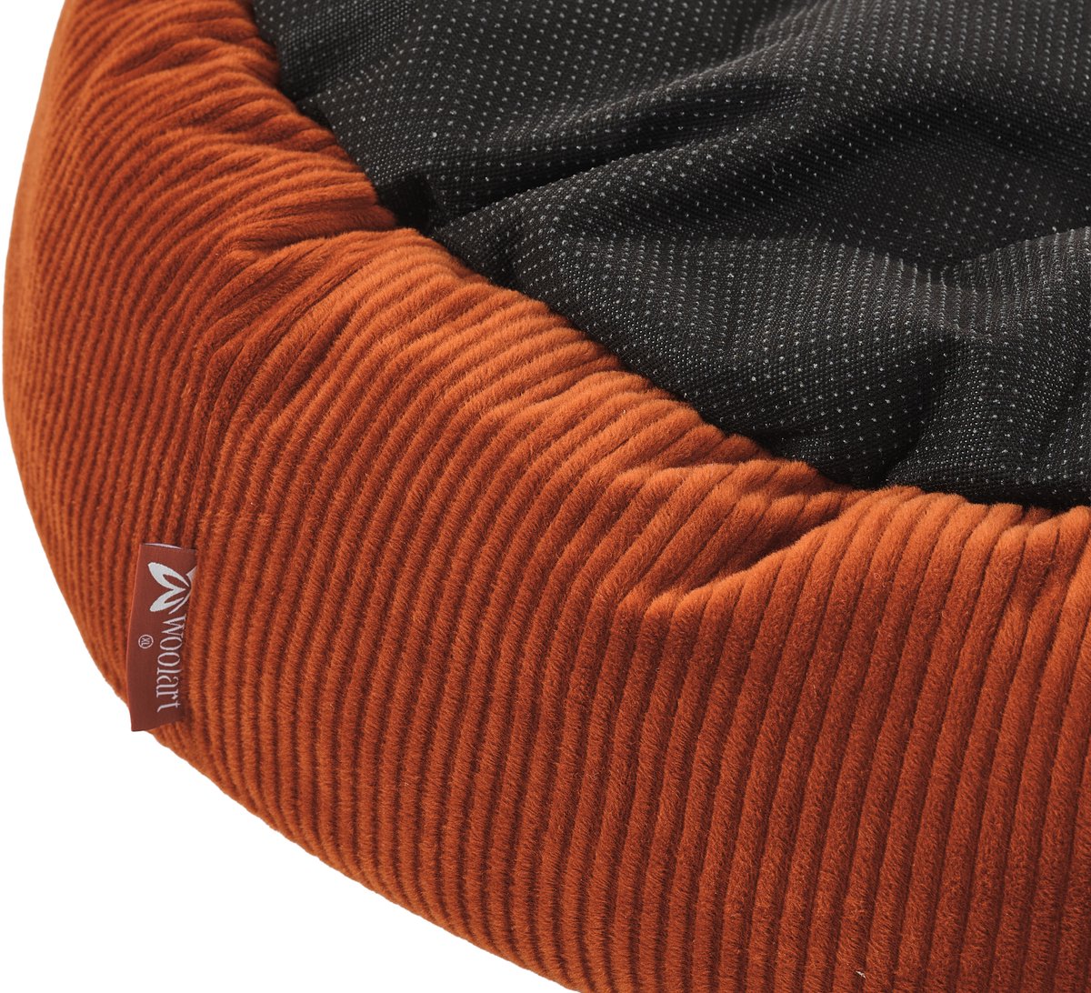Woolart Hondenmand M - Ribstof met pluche en antislip bodem thumbnail 6