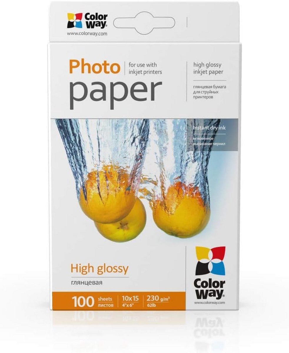 Glanzend Fotopapier 10x15 cm - 100 Vellen - 230g/m² - Direct Droog & Waterbestendig voor Alle Inkjetprinters