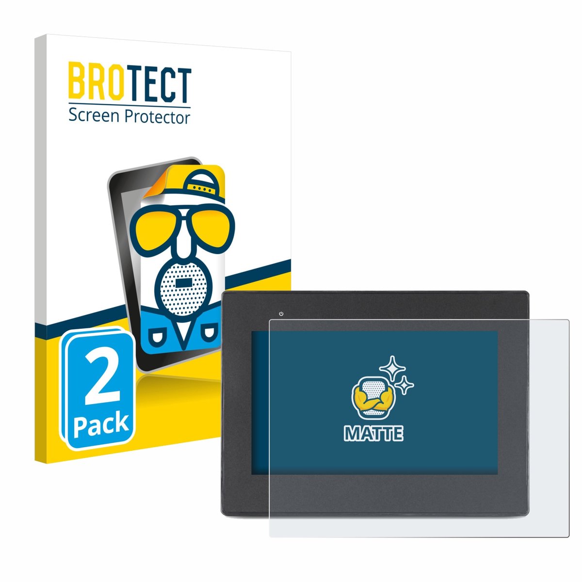 BROTECT - Screenprotector voor Weintek cMT2078x - Folie Beschermfolie matte 2 Stuks
