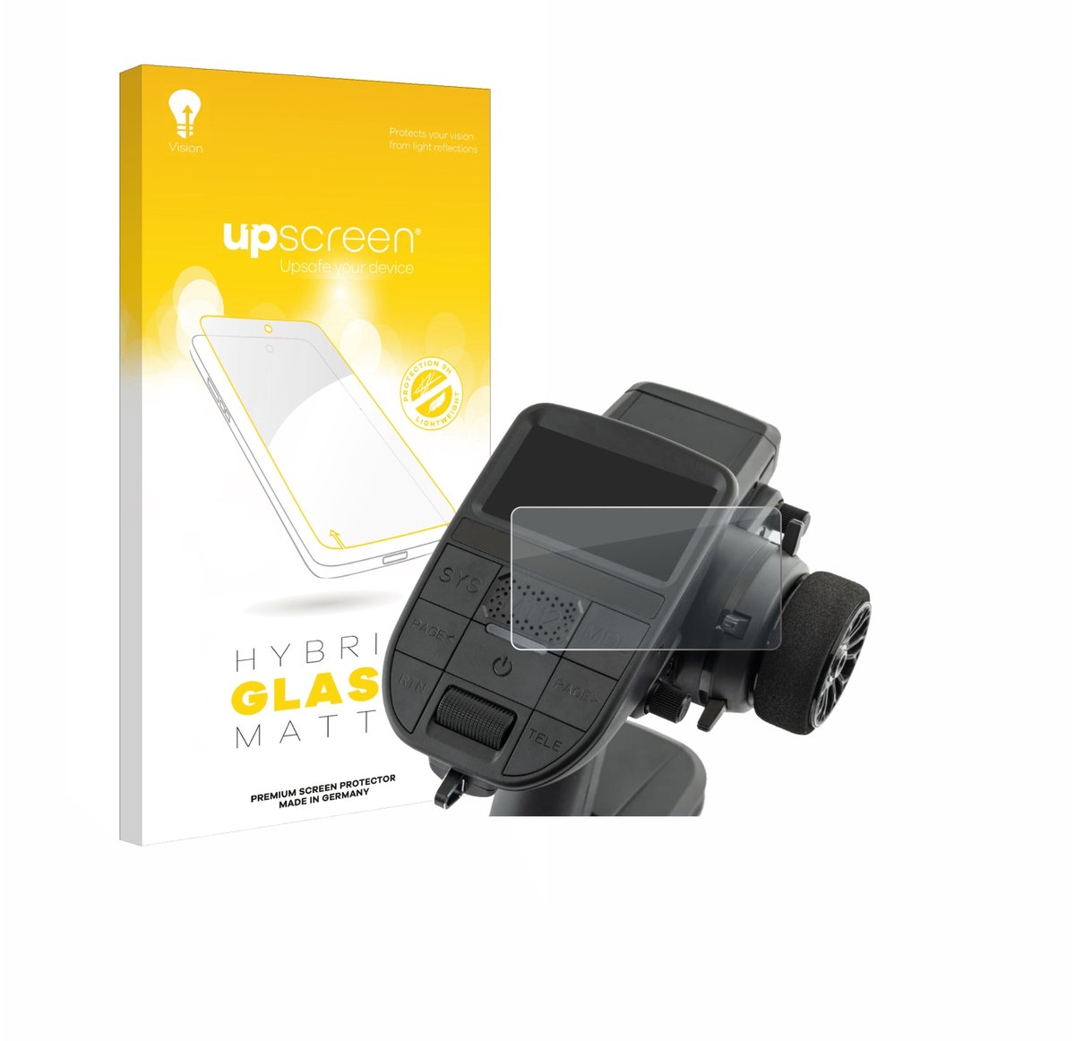 upscreen - Screenprotector voor Radiomaster MT12 - Folie Beschermfolie Beschermglas matte