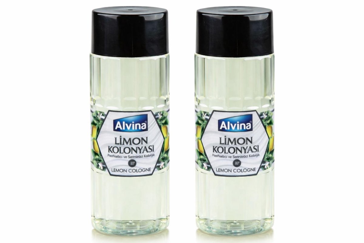 Alvina – Lemon Cologne – Verfrissende Citroenkolonie – 2 x 400 ml – 80% Alcohol