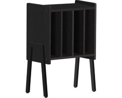 DnA® LP Opbergsysteem - Lp kast - Platenspeler Kast - Platenspeler Meubel - Vinyl Kast - Zwart - ‎30cm x 40cm x 66cm