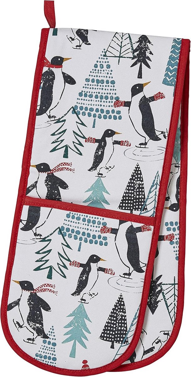 Dubbele Ovenwant Katoen met Vrolijk Pinguïn Ontwerp