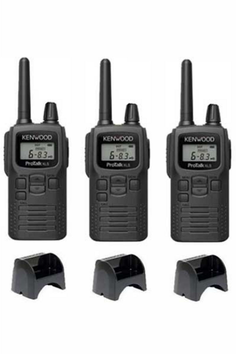 Set van 3 Kenwood PKT-300 ProTalk XLS IP52 PMR446 mini portofoons