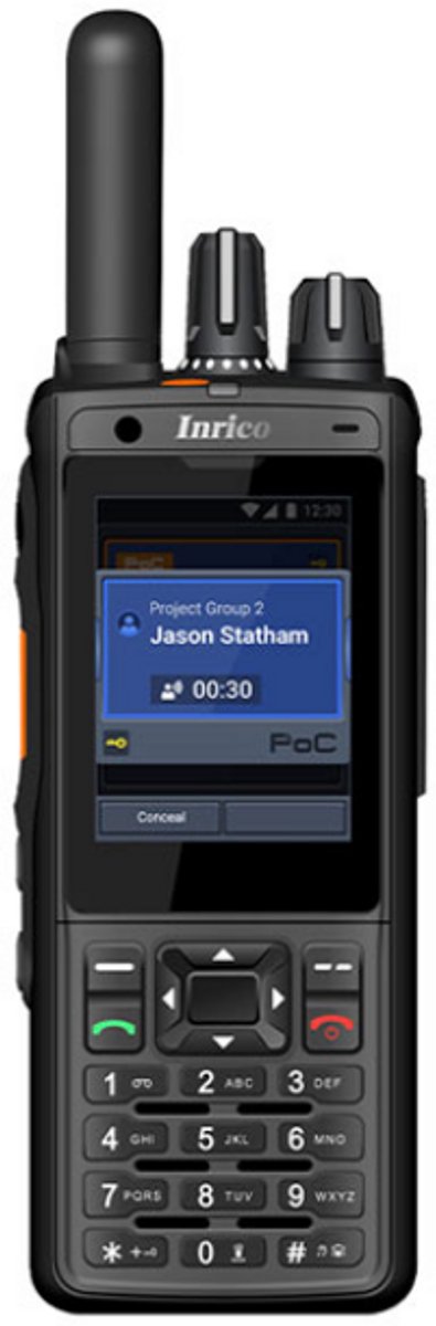 Inrico S380 4G LTE IP68 waterdicht, Zello POC Portofoon, GPS, Smartphone, GSM, Wifi, NFC