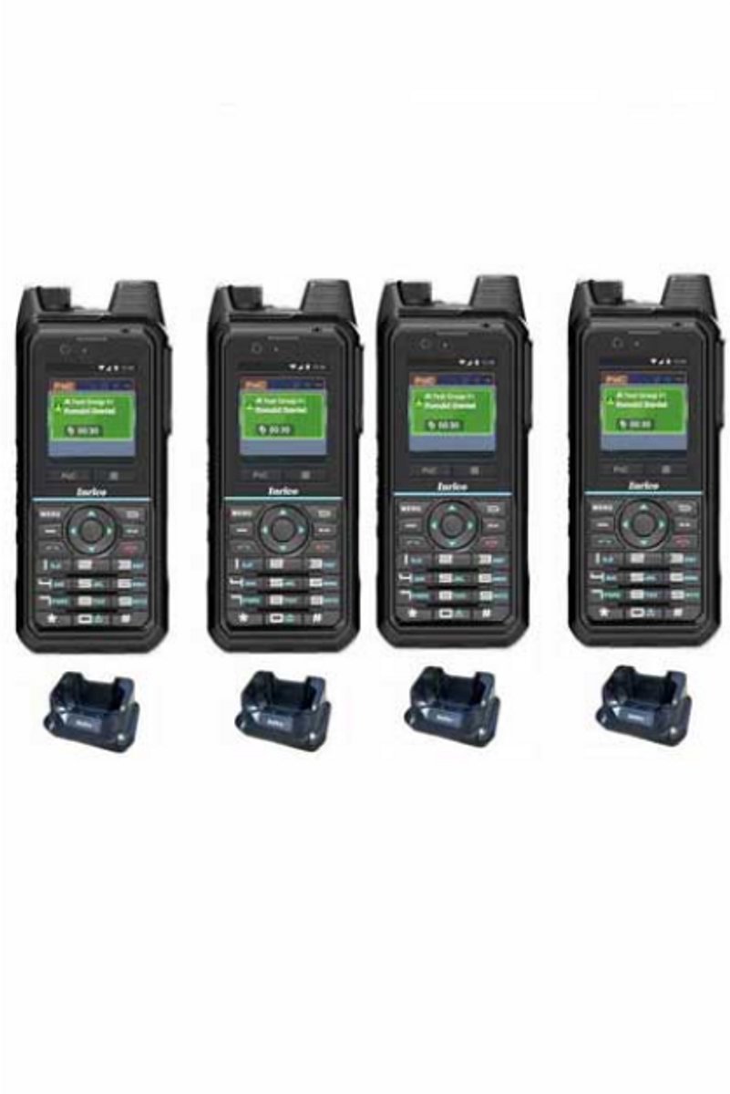 Set van 5 Inrico T330 4G LTE Zello Smart Portofoons IP68 met tafellader