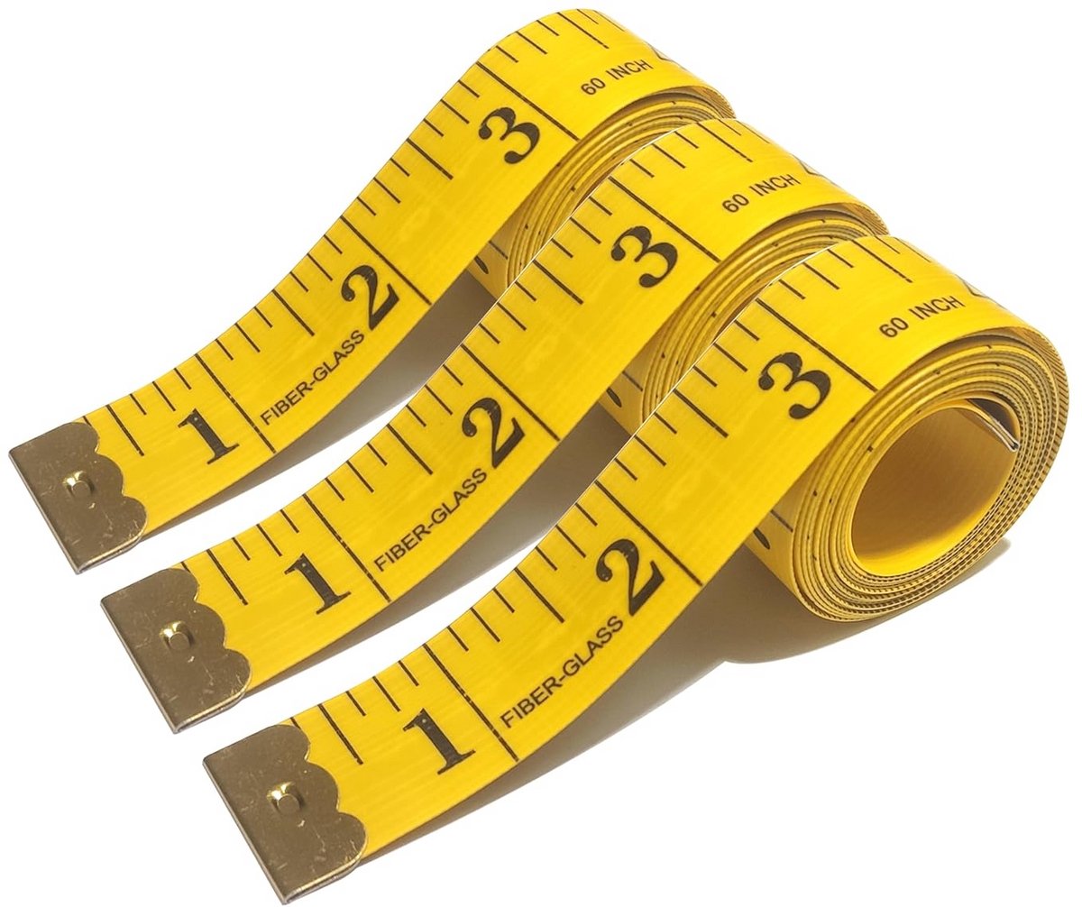 3-Pack Zacht Meetlint voor Lichaam en Kleermakers - Dubbelzijdige Maatband 150cm