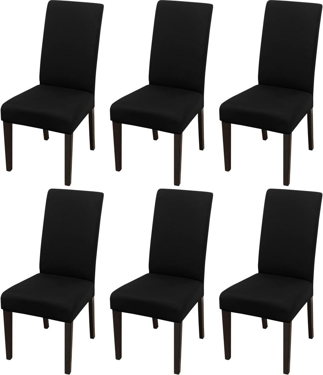 6x Stretchy Stoezen Overtrek - Universele, Afneembare en Wasbare Stoelbeschermer voor Eetkamerstoelen