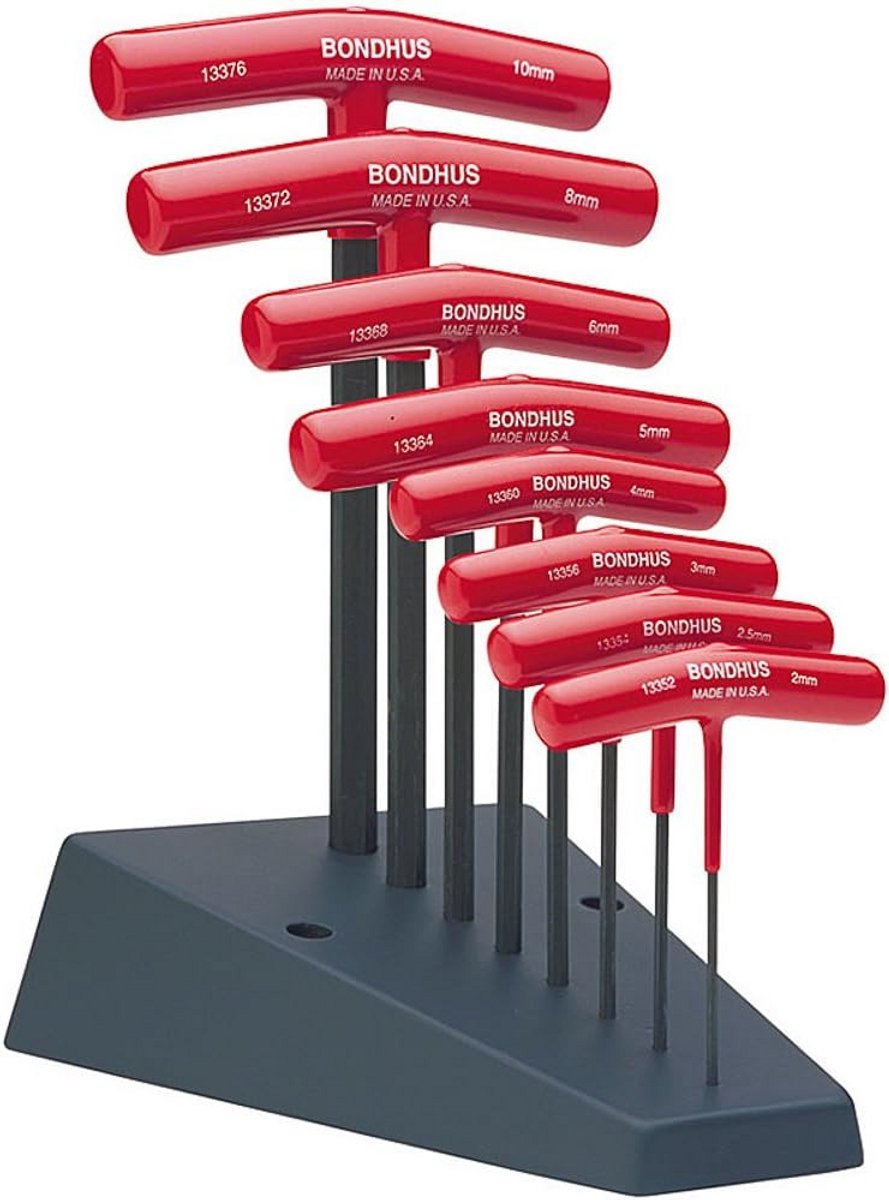 Inbussleutel Set met T-Handvat - 8 Delig Met Standaard (2-10mm)