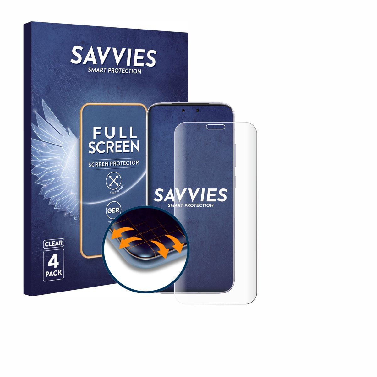Savvies - Screenprotector voor Honor Magic 8 RSR Porsche Design - Folie Beschermfolie transparant volledig dekking 4 Stuks