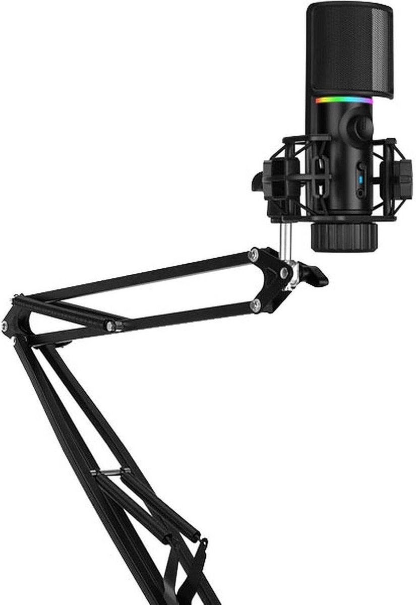 Verstelbare Microfoon Arm Zwart voor Streamen en Opnemen