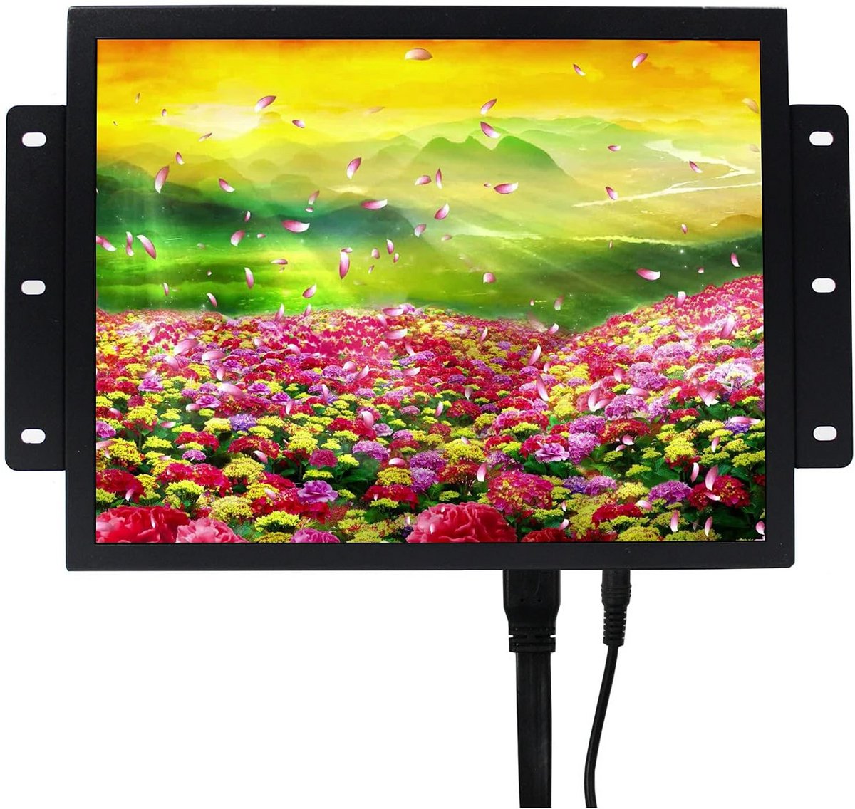 Draagbare Industriële Monitor 12.1 Inch VGA DVI Metalen Behuizing Dual Speaker