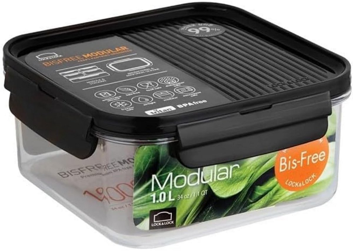 Luchtdichte Vershouddoos 1000 ml BPA-Vrij Stapelbaar voor Magnetron en Vriezer Bestendig