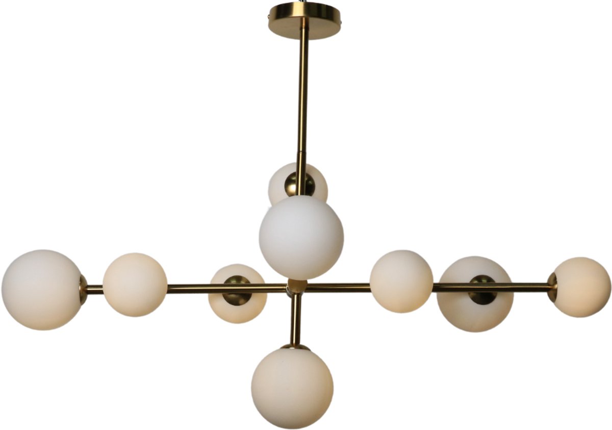 Roterende hanglamp | 9 lichtpunten | Zwart | G9