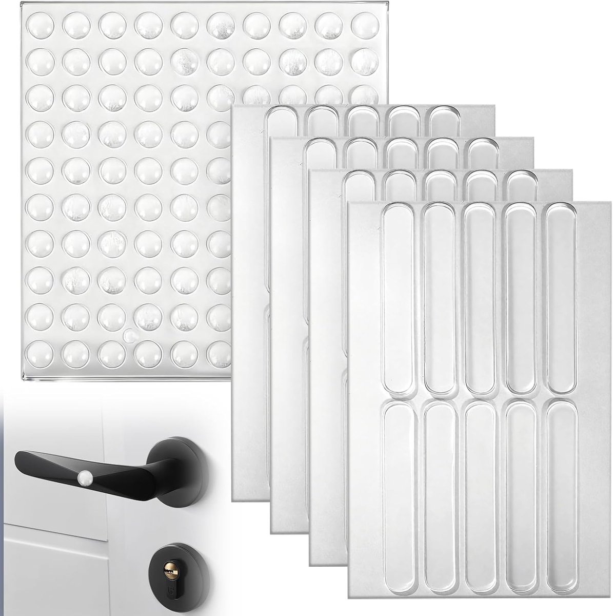 Transparante Zelfklevende Deurstoppers - Meubelbumpers - 140 Stuks - Geluiddempend, Anti-Kras en Anti-Slip - Stootbescherming voor Muur - van Imperatoris
