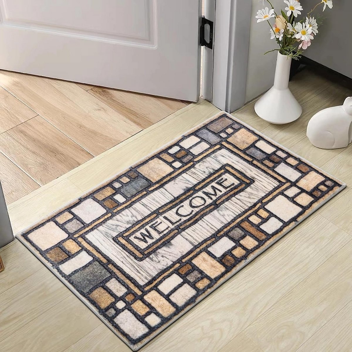 Dunne binnenmat 50x80 cm - antislip vuilvangmat voor achterdeur