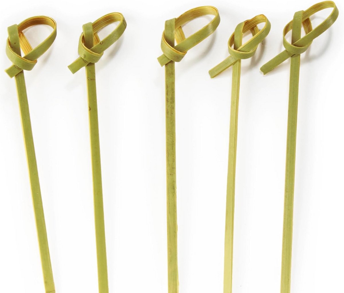 Groene Bamboe Knoop Spiesjes 12 cm – 100 Stuks – Voor Cocktails & Hors d’Oeuvres