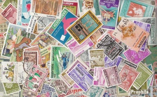 100 Verschillende Postzegels uit Bangladesh - Unieke Collectie voor ...