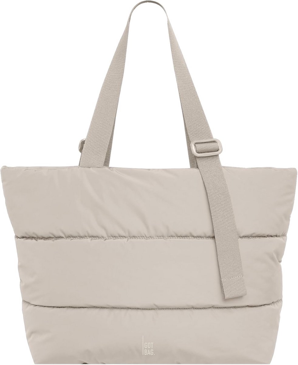 Stijlvolle Puffer Tote Tas Monochrome - Grote Shopper voor Dames
