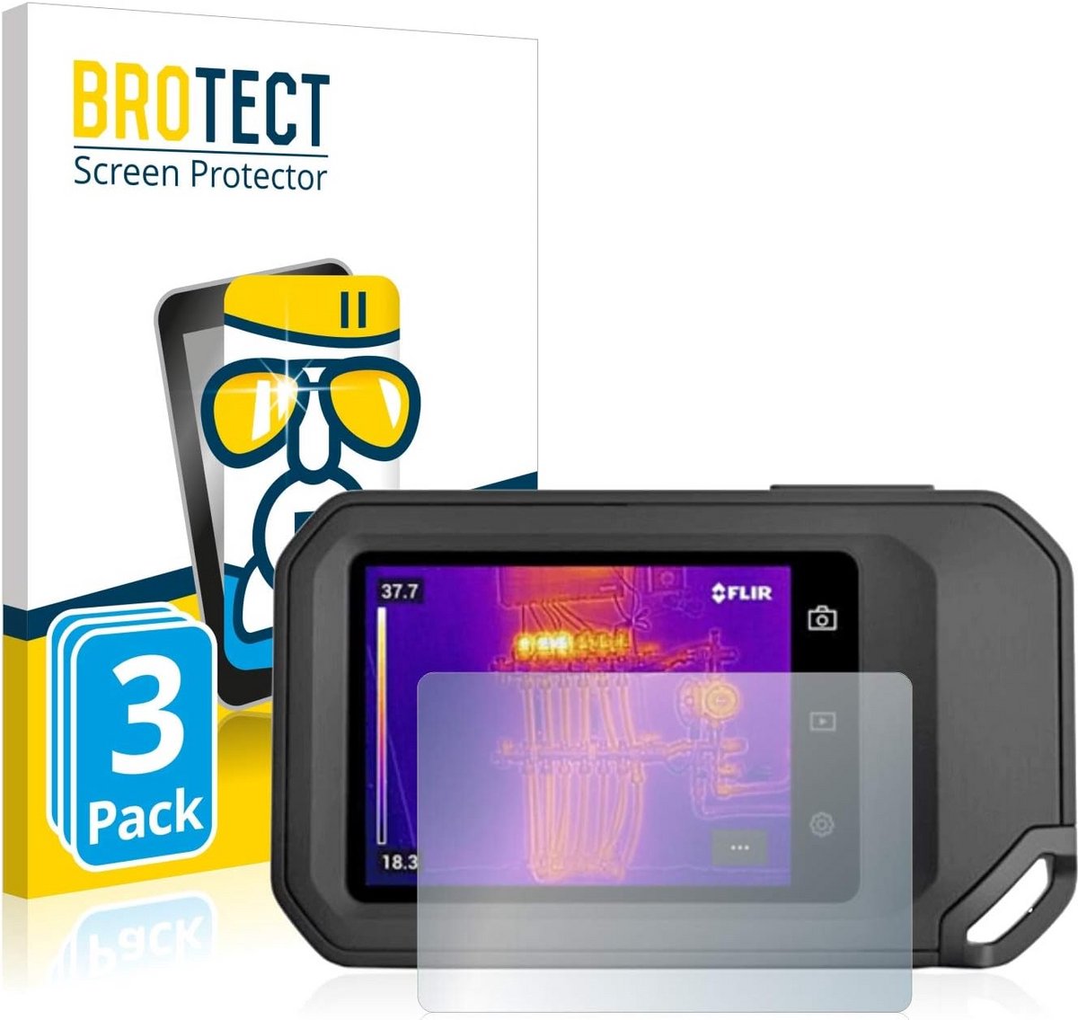 3x Screenprotector voor Flir C5 - Extreem Sterk 9H Krasbestendig Displayfolie
