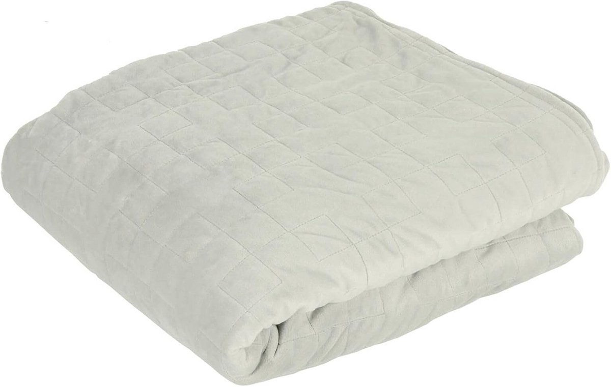 Gewogen Deken Fluvelen Fleece Anti Angst Therapie 130x150 cm Grijs