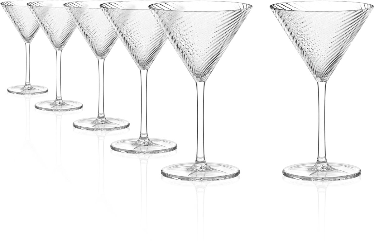 Stölzle Lausitz Berlin Cocktailglazenset – 6 Luxe Martini Glazen – 229 ml – Loodvrij Kristalglas – Vaatwasmachinebestendig