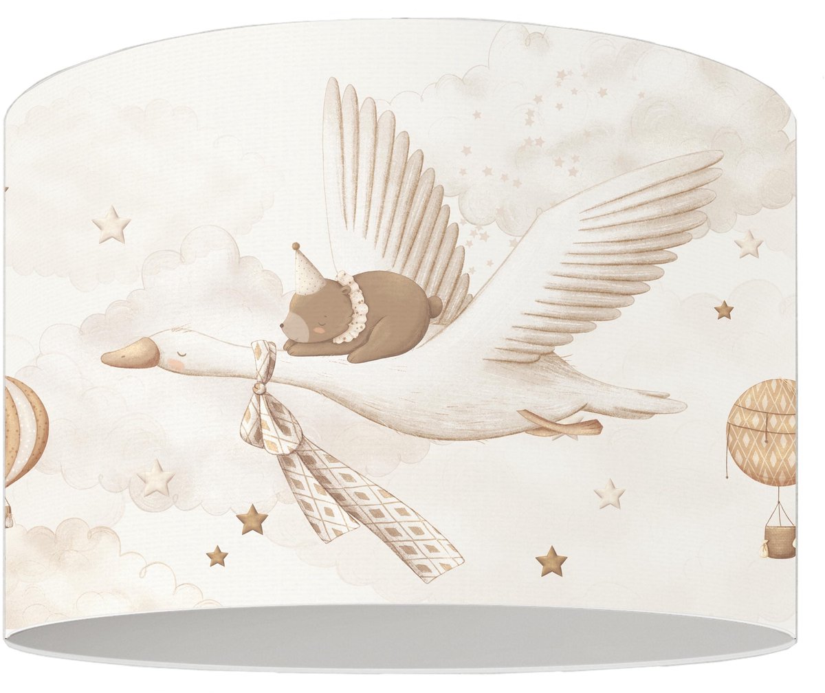 Designed4Kids - hanglamp kinderkamer - Kinderlamp bosdieren - Droomvlucht - bosdieren kinderkamer - babykamer