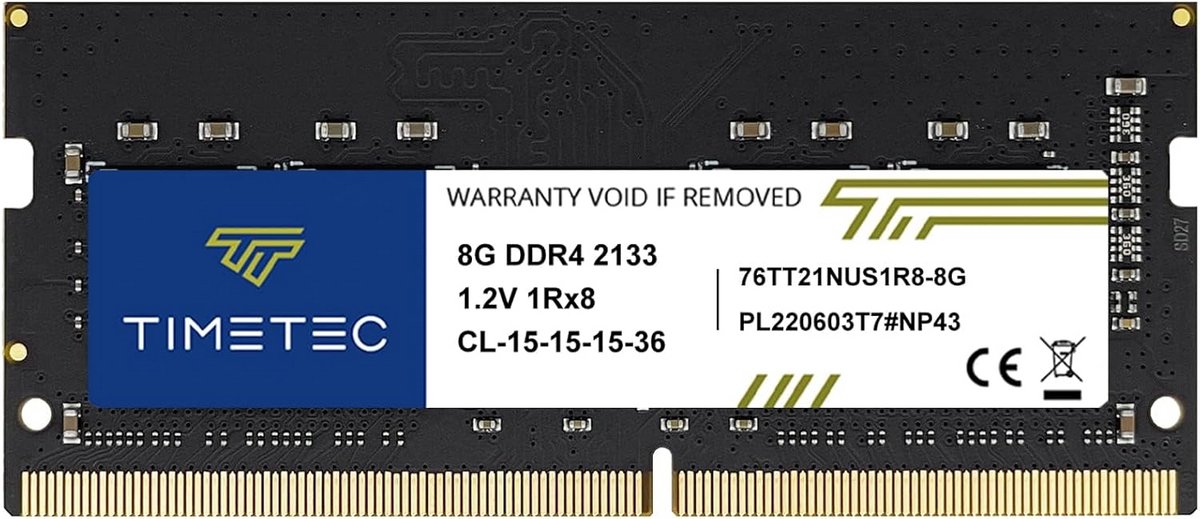 8GB DDR4 2133MHz SODIMM Laptop Geheugen Upgrade