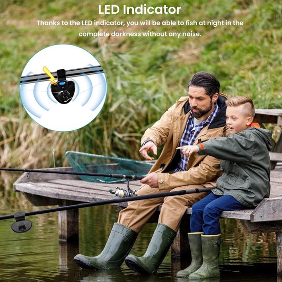4x Elektronische Beetmelder Set met LED Indicatie voor Hengels — afbeelding 4