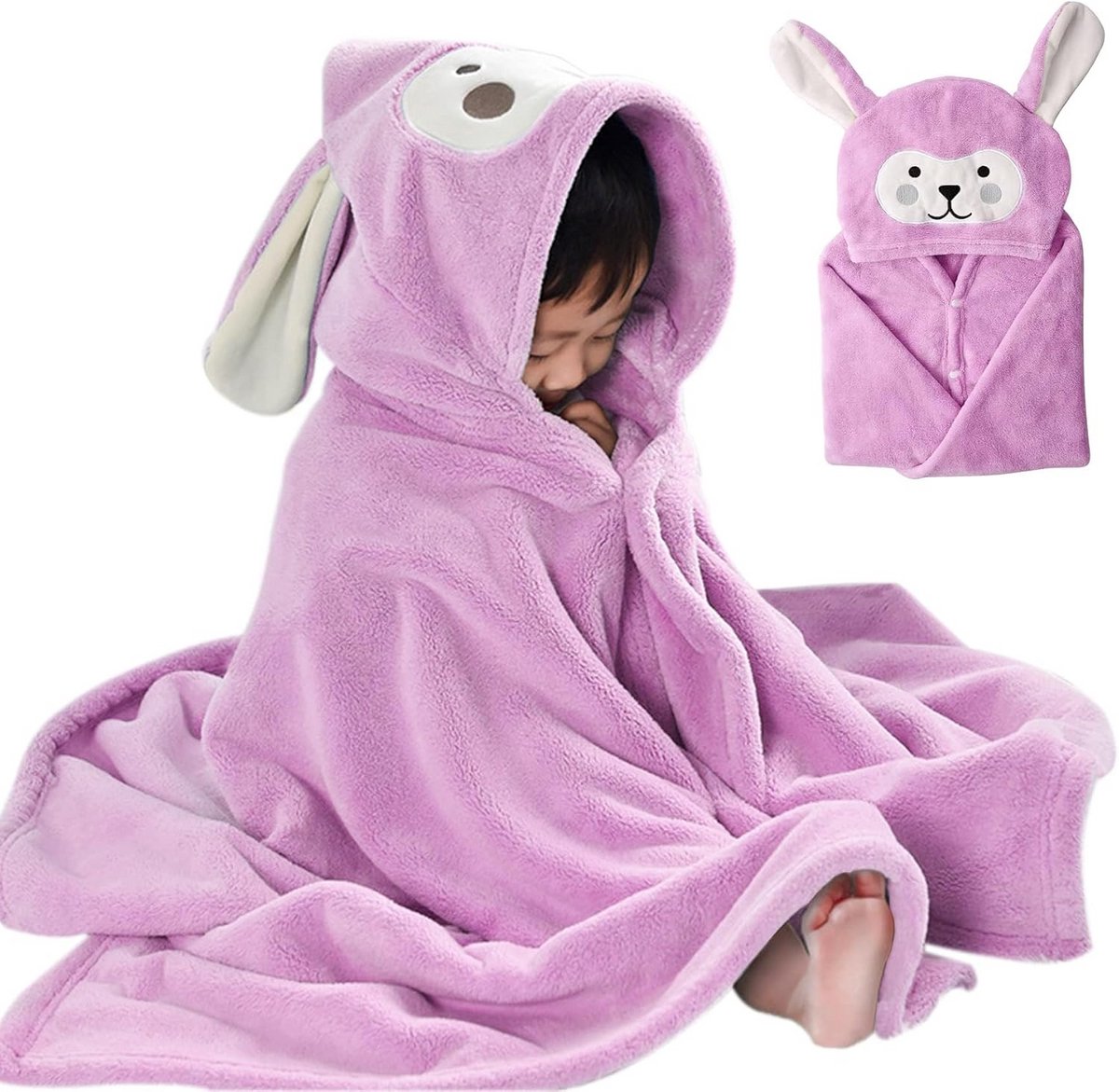 Zachte Baby Badhanddoek met Capuchon - Extra Absorberend - 70x140 cm