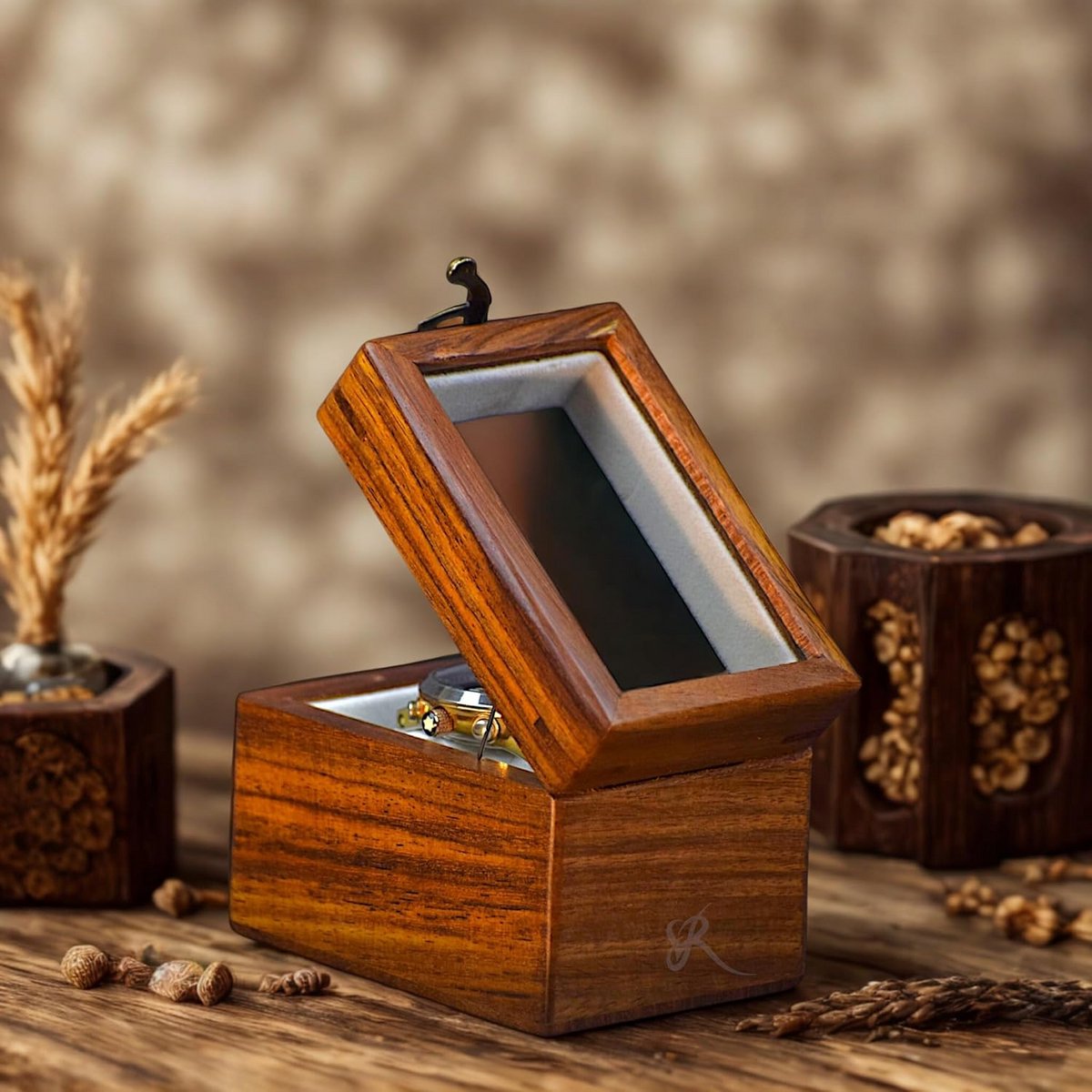 Luxe Houten Horlogedoos voor Mannen - 1 Vak - Reis- en Opbergkoffer