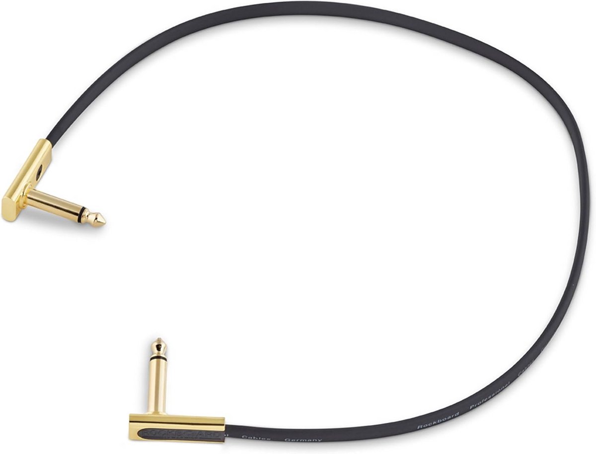 Platte Korte Audio Kabel - 45 cm - Hoekstekker - Hoge Kwaliteit