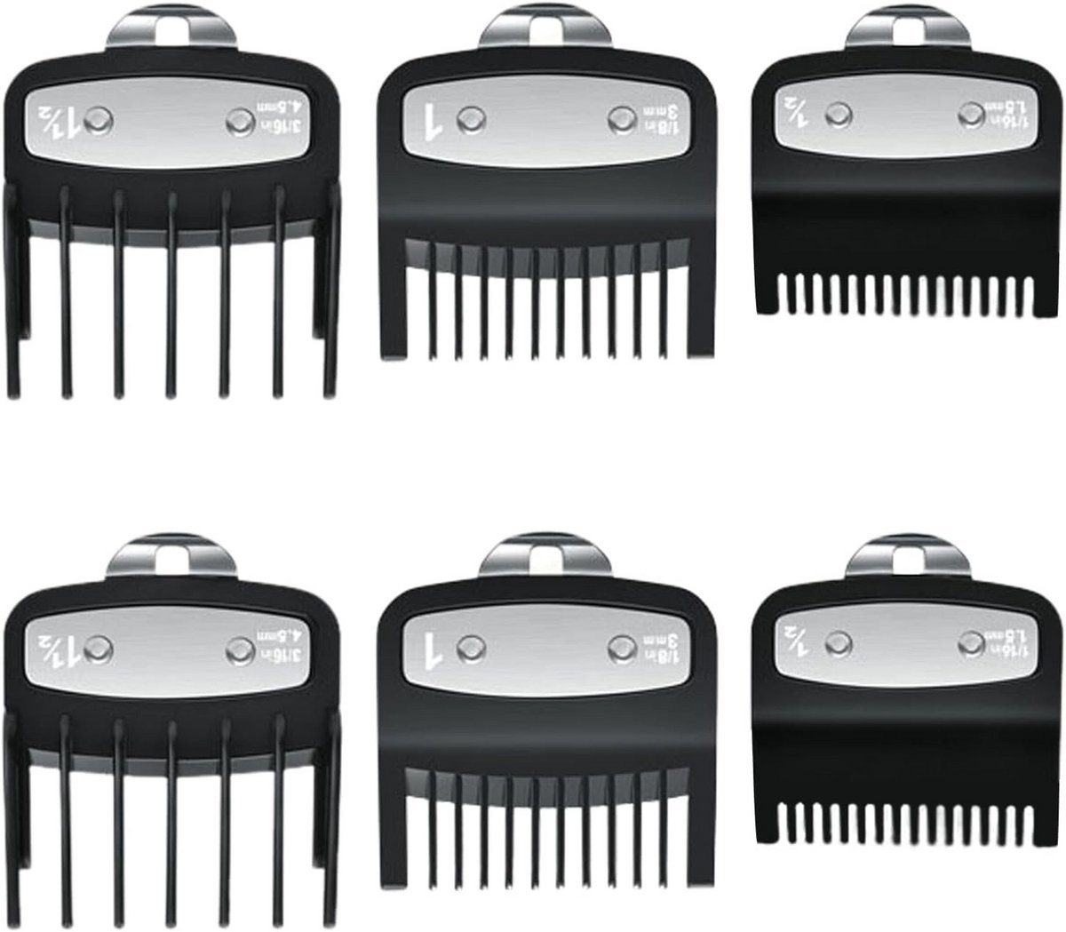 6-delige Opzetkammen voor Tondeuse - Universele Clipper Guards voor Thuis en Kapper