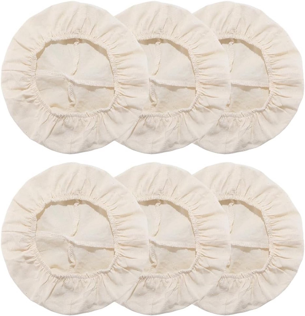 6x Brood Proofing Mand Liner 25cm Ronde Banneton Doek voor Zuurdesem Bakken