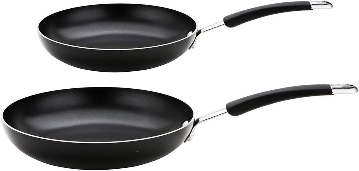Set van 2 Antiaanbak Koekenpannen - 20 en 28 cm - Geschikt voor Inductie