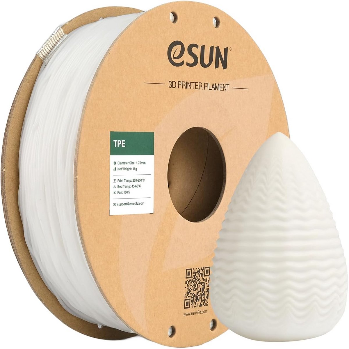 Flexibel TPE 83A Filament 1.75mm - 1KG Spoel voor 3D Printers